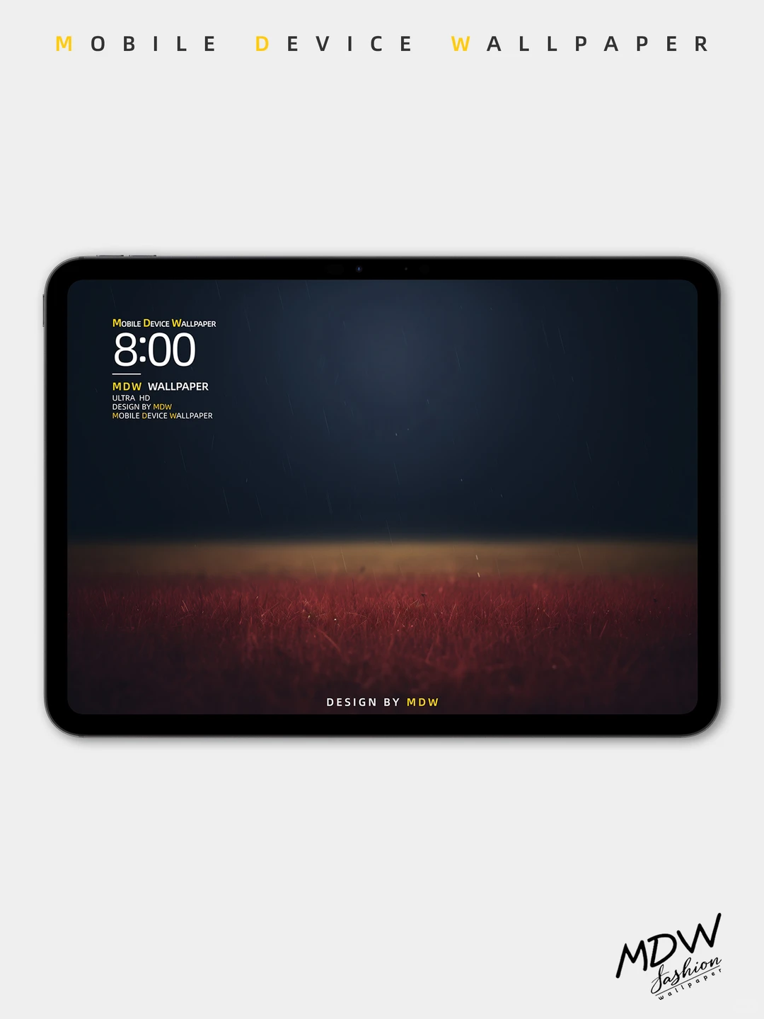 6K通用高清壁纸｜雨中的红色草坪｜492