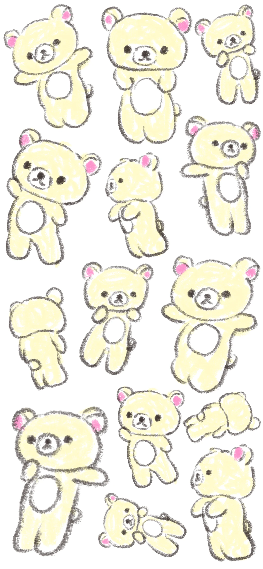 轻松熊可爱手机壁纸（白底版