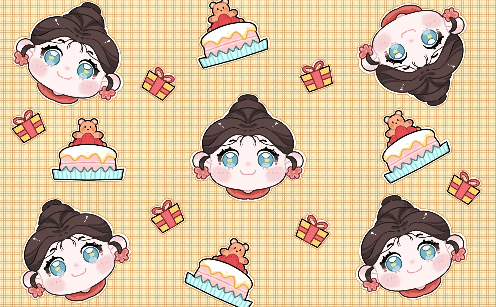 板绘打卡 | 今天画pad壁纸～