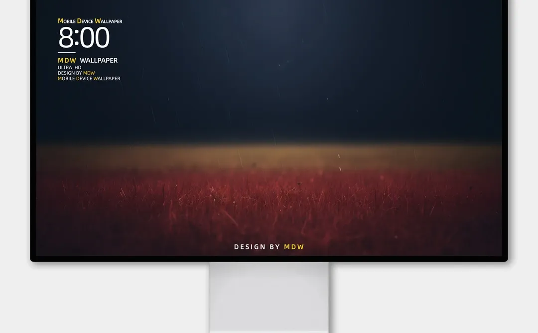 6K通用高清壁纸｜雨中的红色草坪｜492