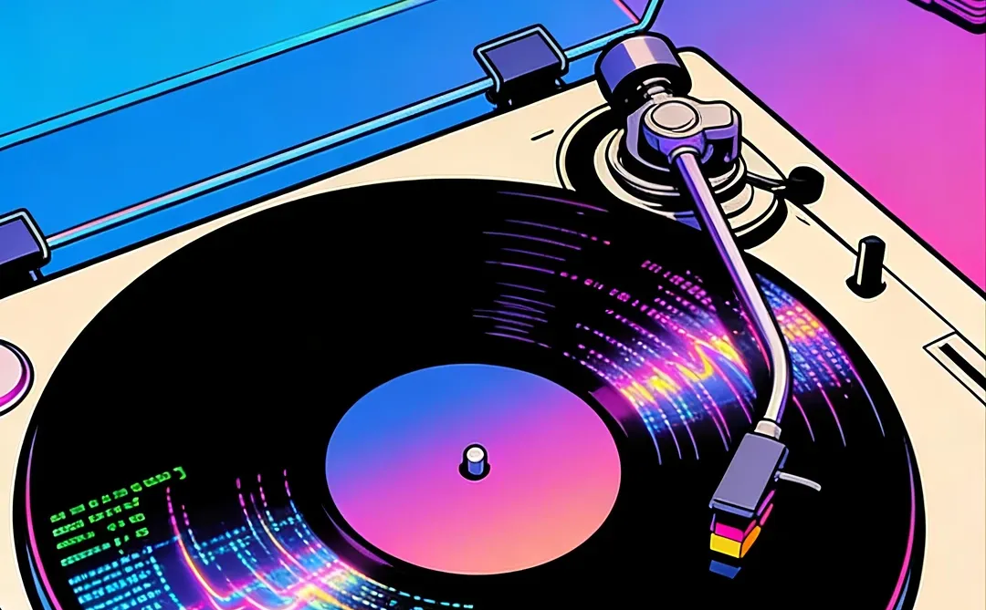 手机壁纸，黑胶唱片