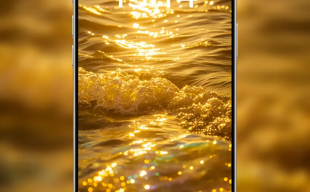 发光壁纸喜金水屏保高饱和金色手机三端通用