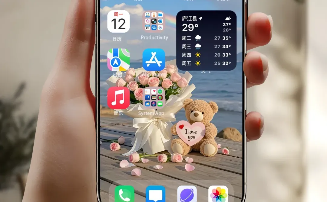 浪漫与可爱并存的手机壁纸