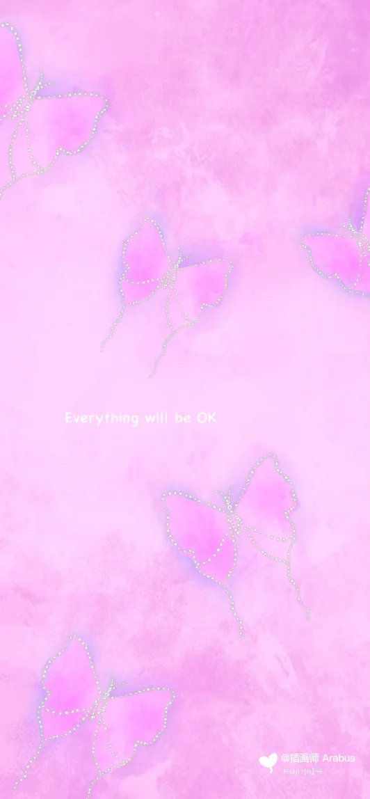 好甜的蝴蝶🦋壁纸！这也太好看了吧～