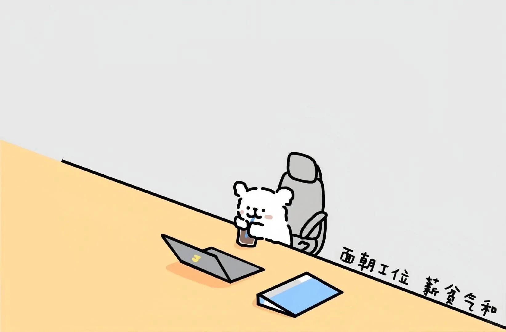 壁纸分享｜线条小狗电脑桌面