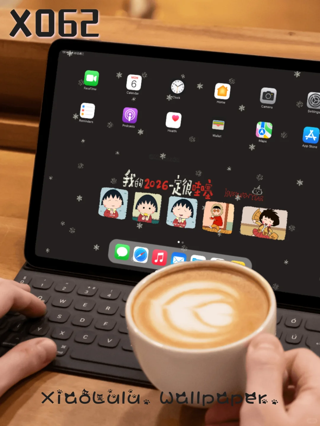 X062丨平板壁纸丨樱桃小丸子壁纸丨正念壁纸