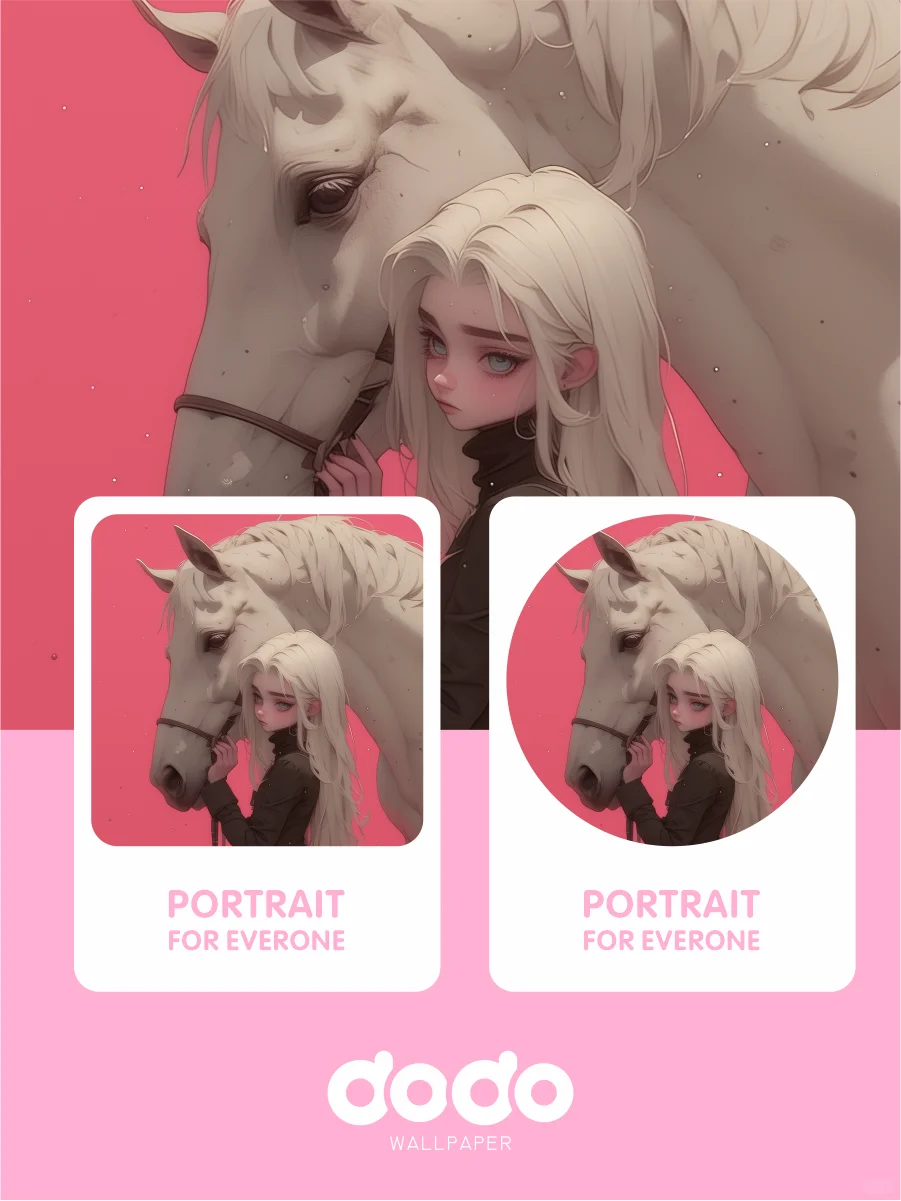 壁纸｜马儿与少女