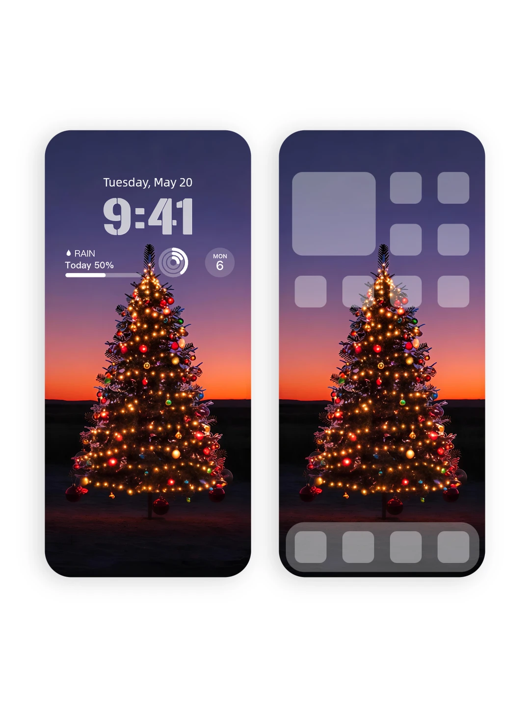 C2577 | 4k壁纸 | 圣诞树下的浪漫