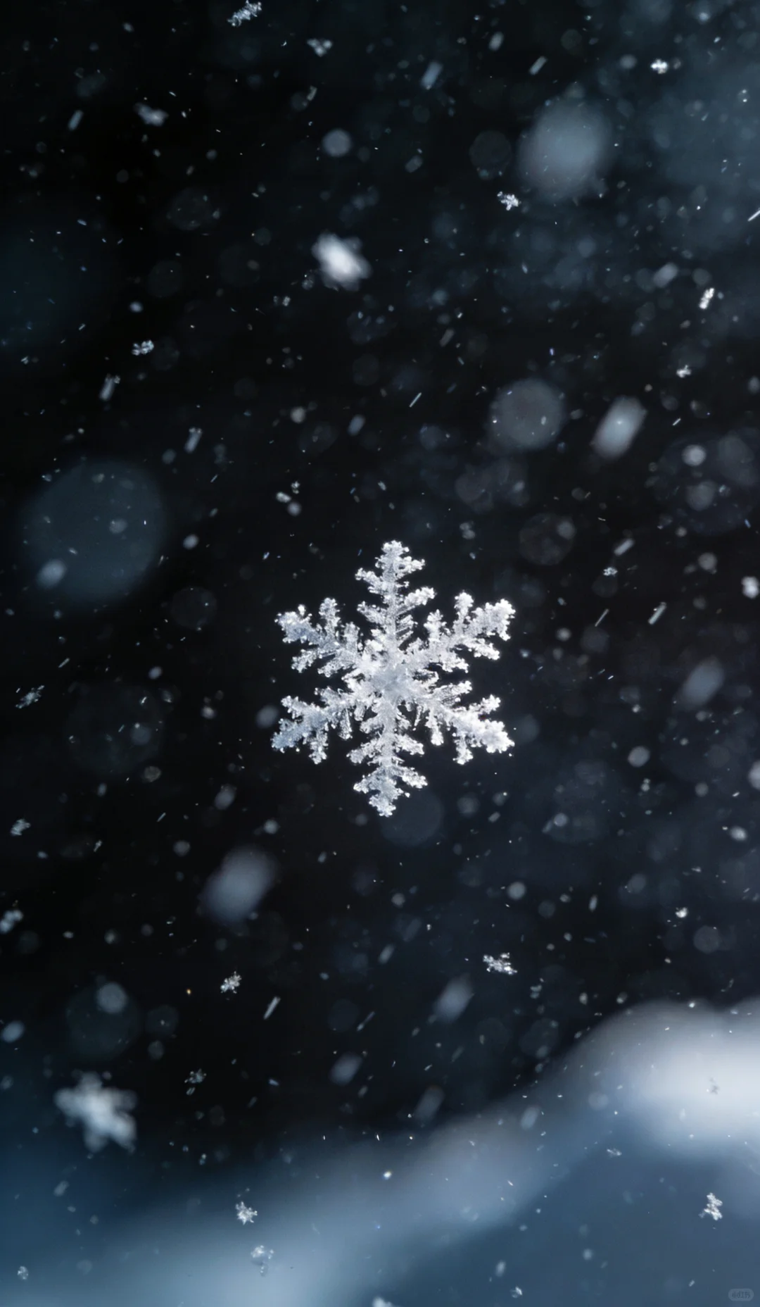 手机壁纸：飘雪