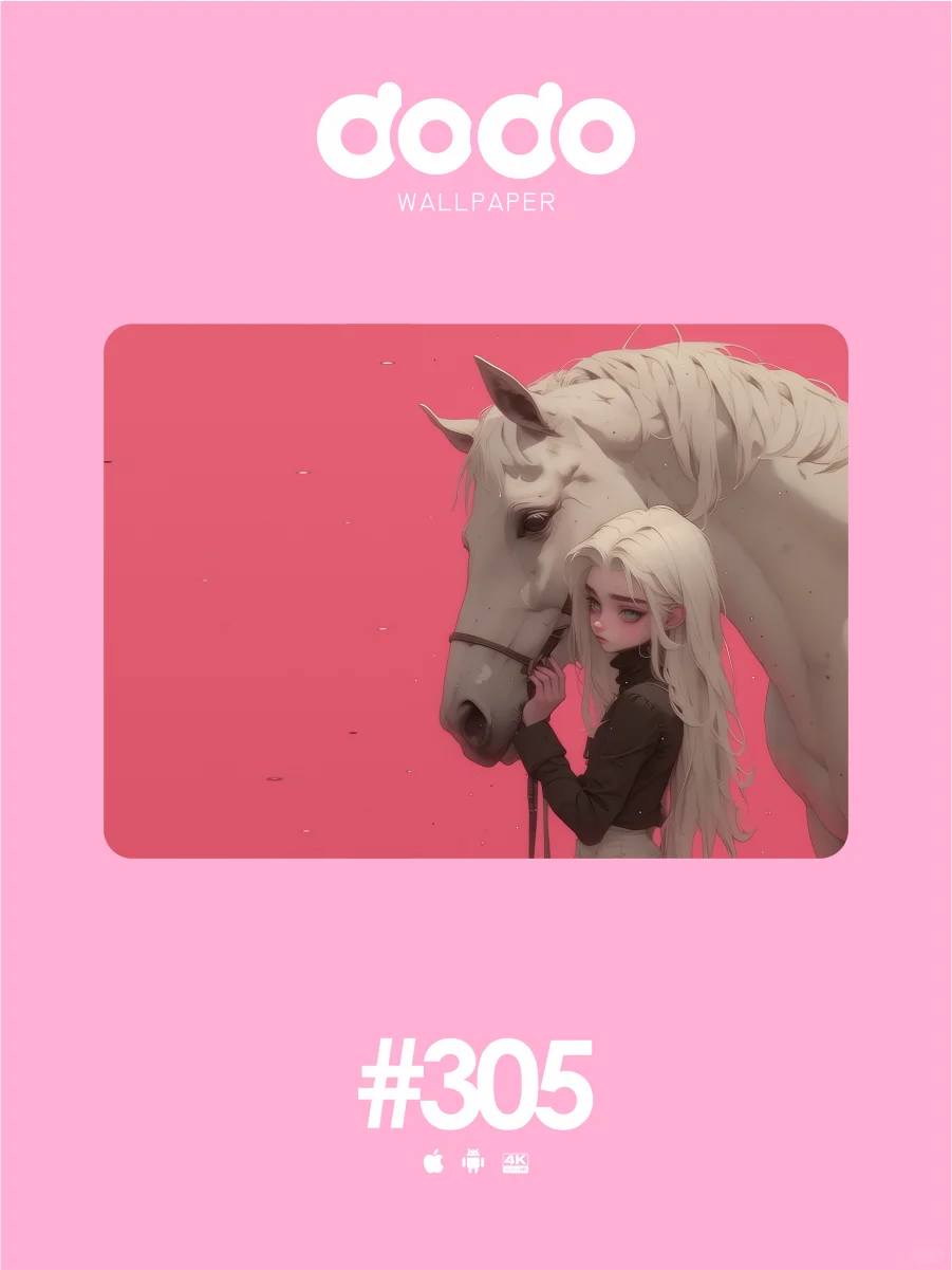 壁纸｜马儿与少女