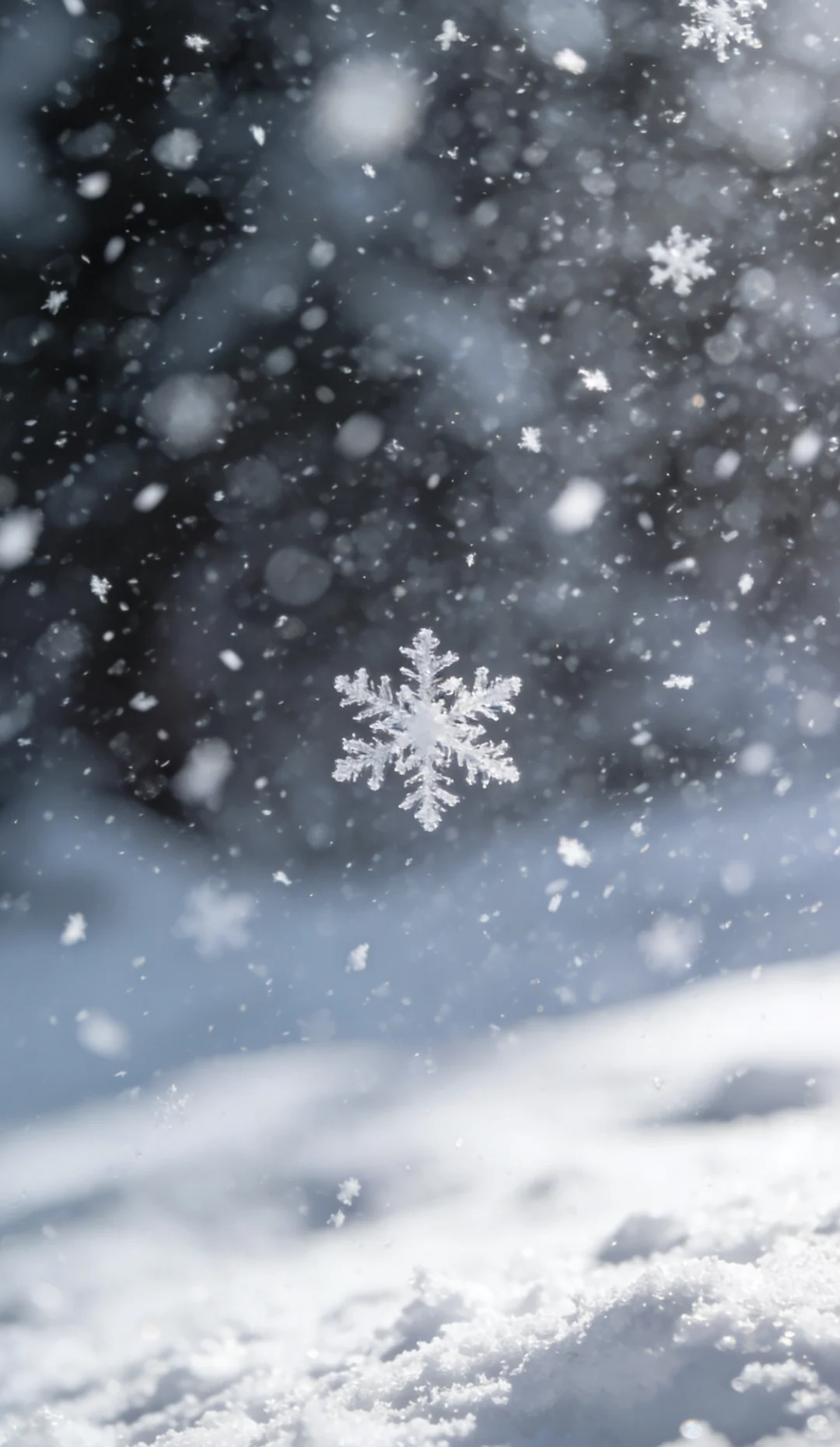 手机壁纸：飘雪