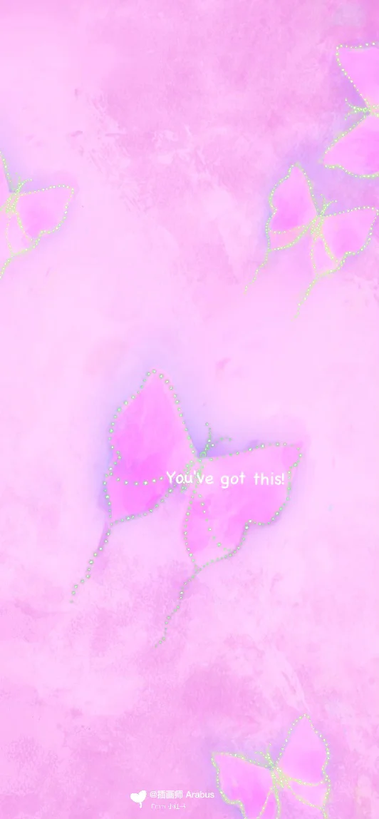 好甜的蝴蝶🦋壁纸！这也太好看了吧～