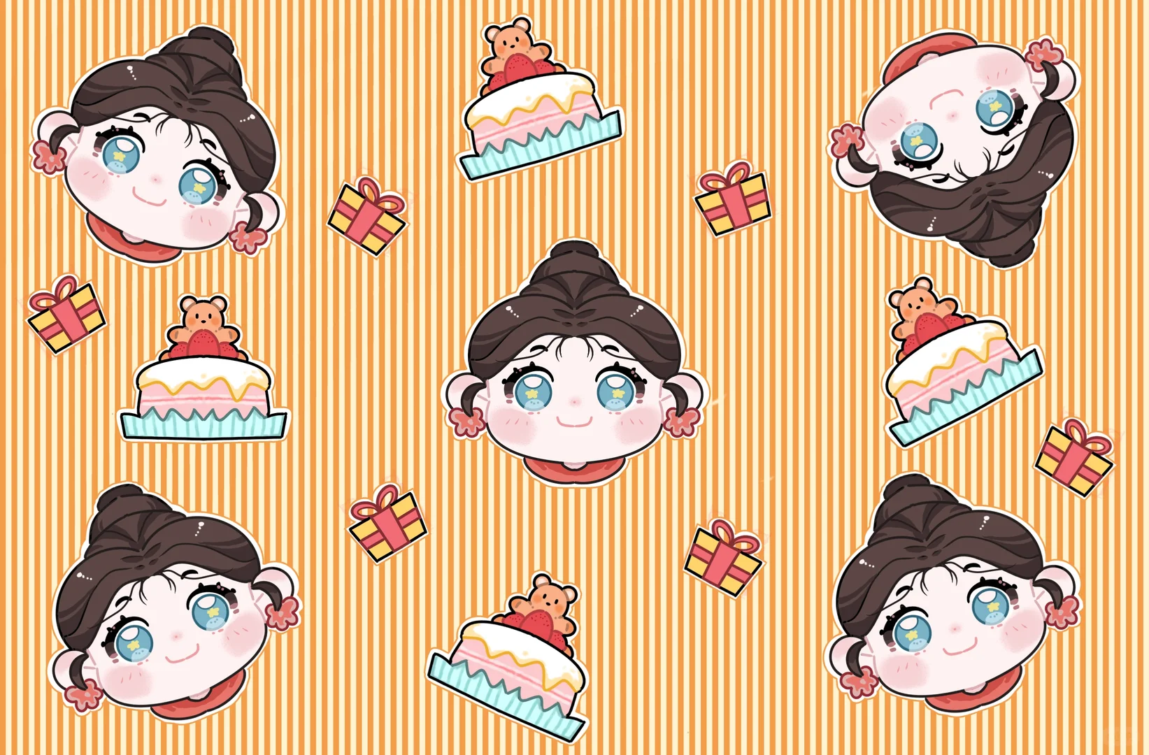 板绘打卡 | 今天画pad壁纸～