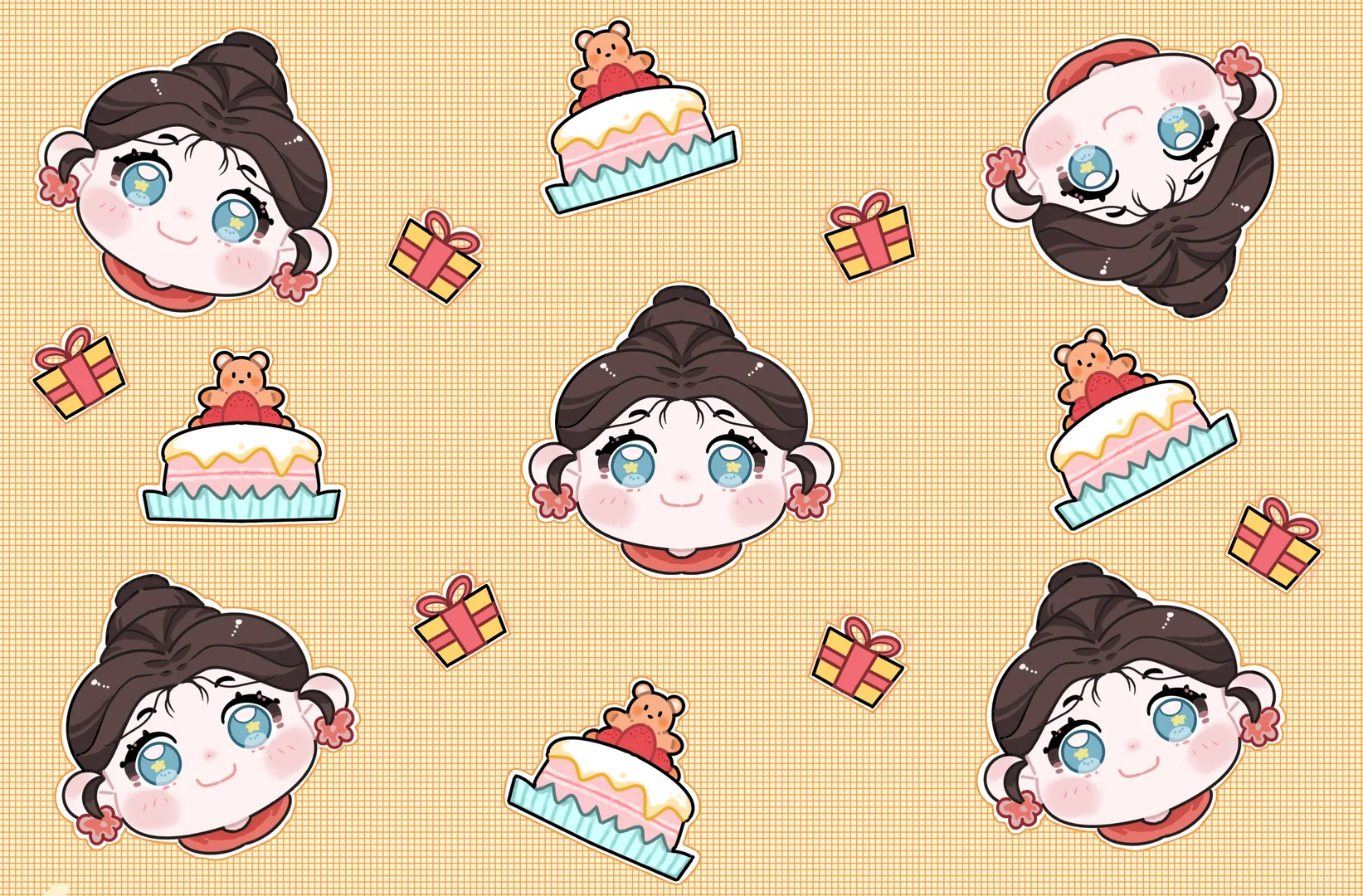 板绘打卡 | 今天画pad壁纸～