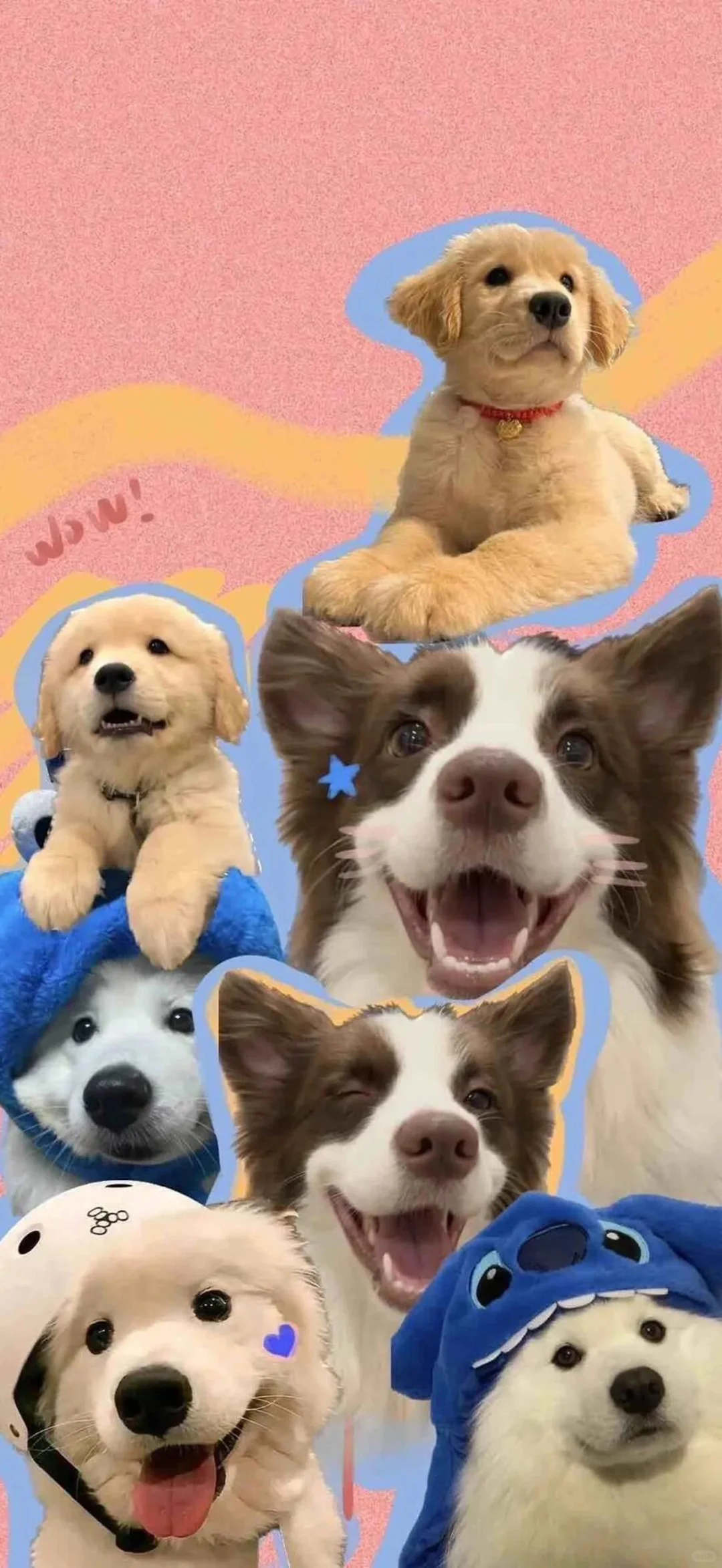 可爱狗狗壁纸～萌宠壁纸～涂鸦手机壁纸