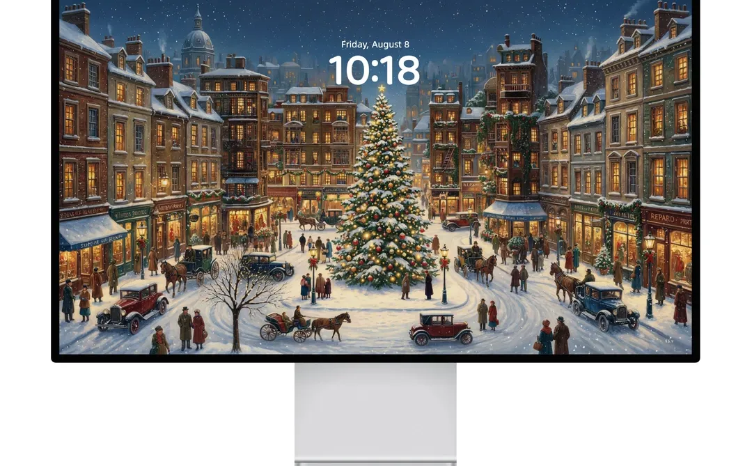 🎄圣诞雪城丨冬日浪漫雪景丨4K风景壁纸