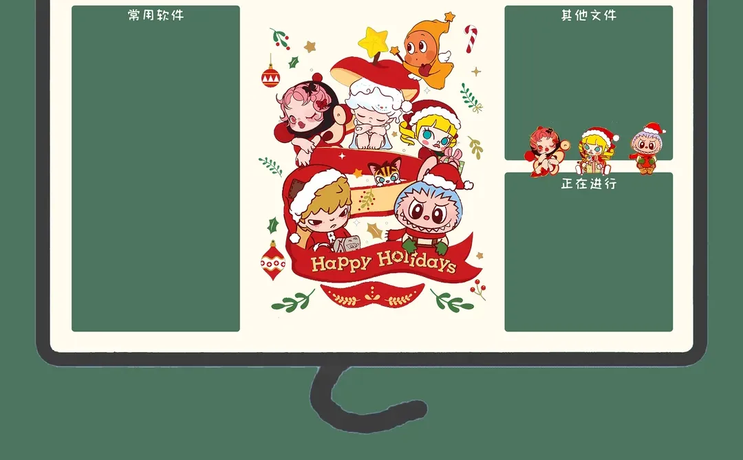 泡泡玛特|552|圣诞节🎄电脑壁纸