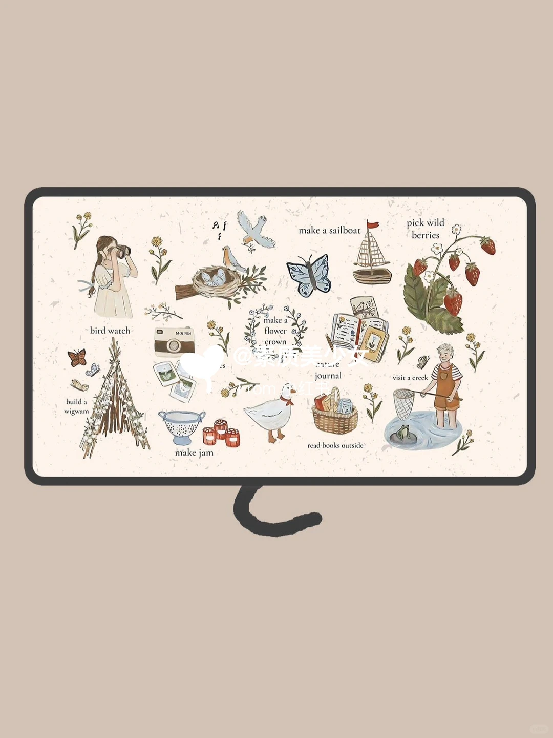 好看的电脑壁纸｜莓果与风｜INS风卡通壁纸