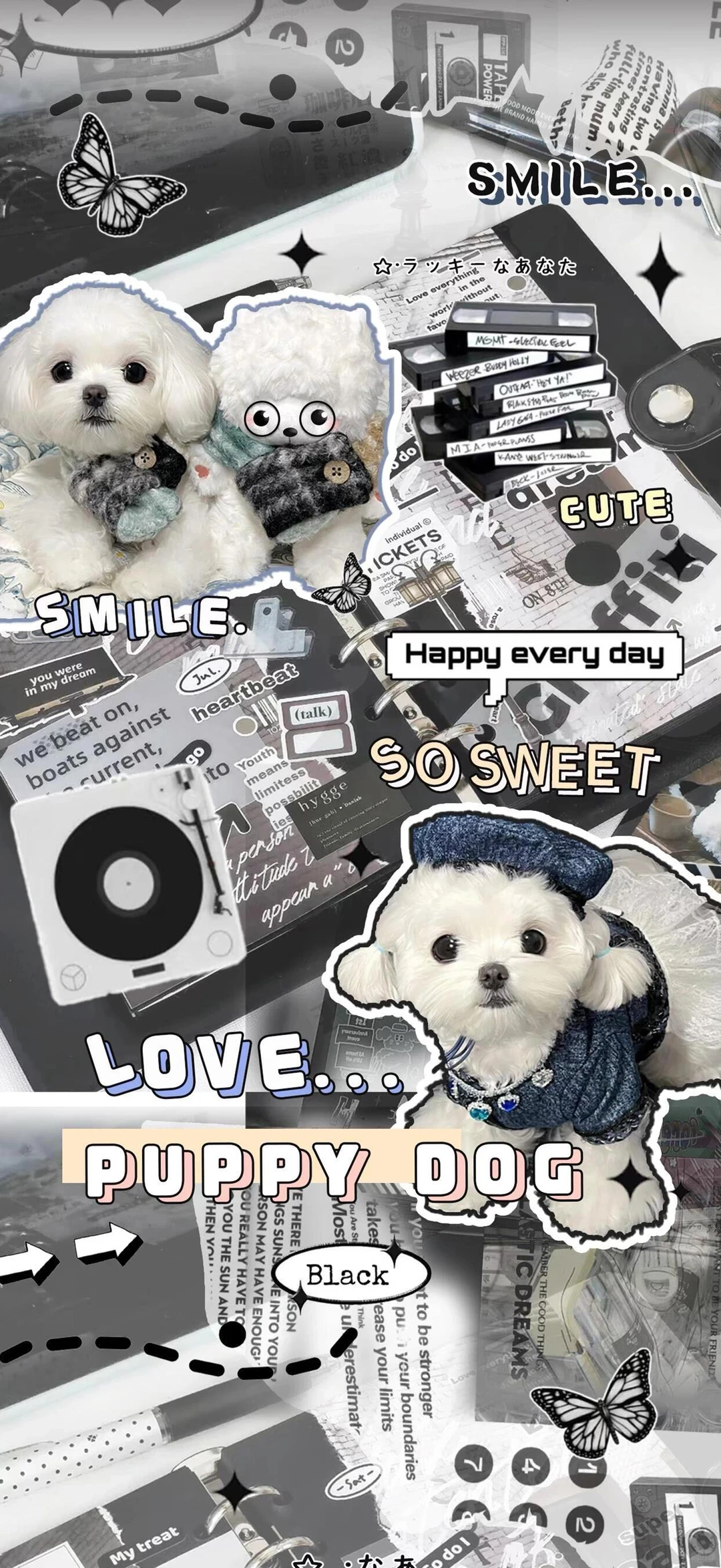 可爱狗狗壁纸～萌宠壁纸～涂鸦手机壁纸