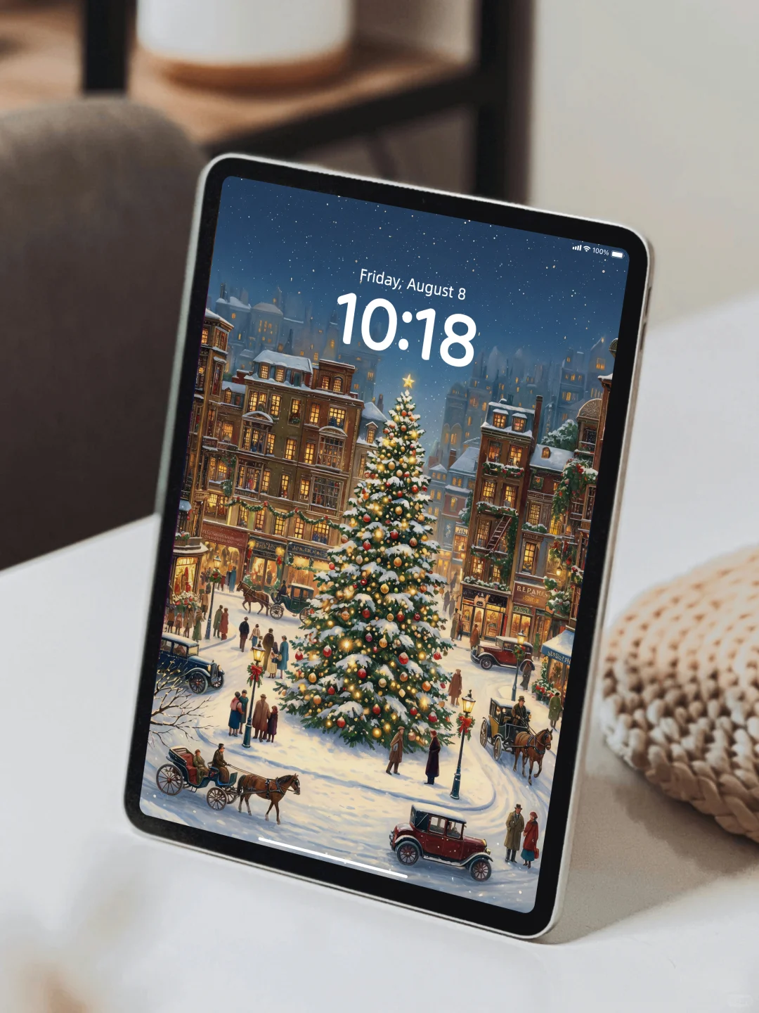 🎄圣诞雪城丨冬日浪漫雪景丨4K风景壁纸