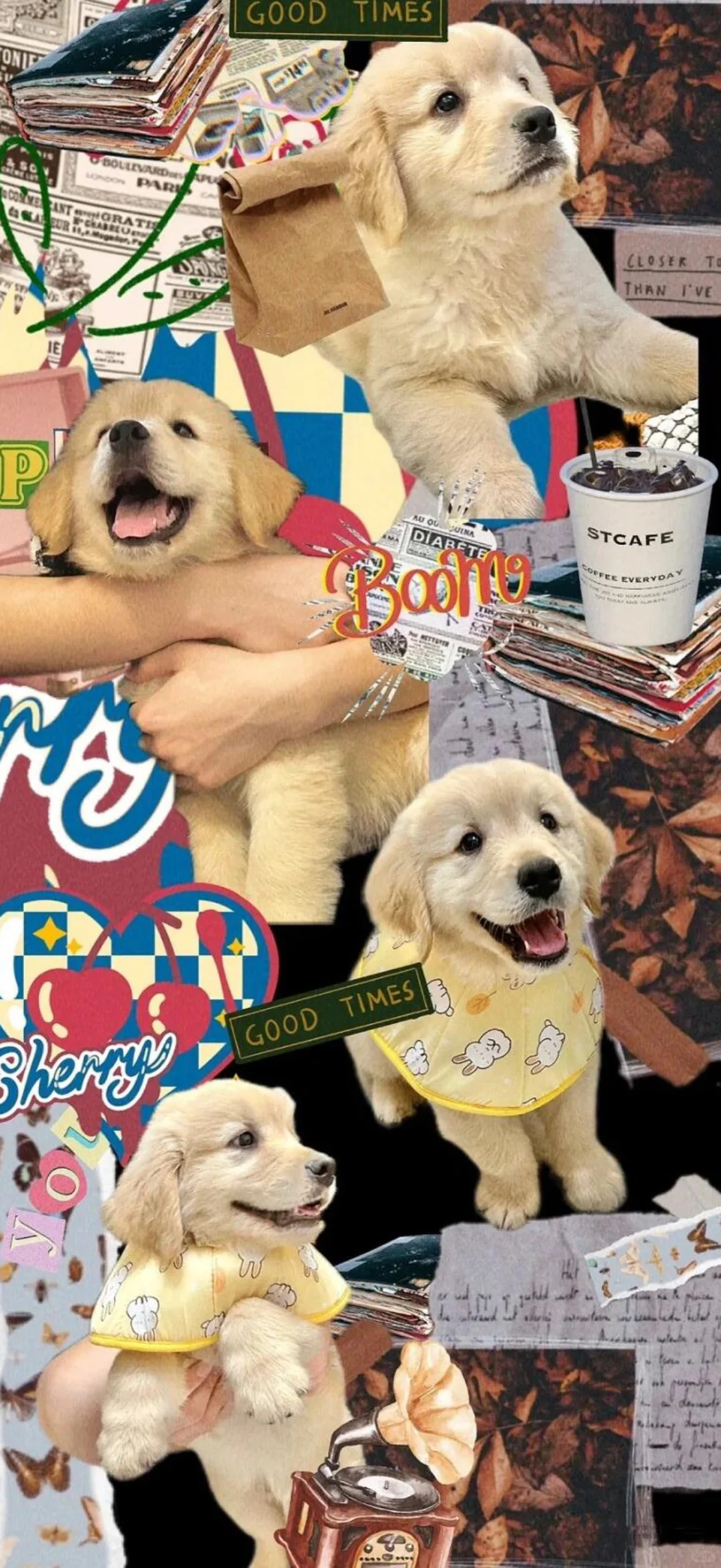 可爱狗狗壁纸～萌宠壁纸～涂鸦手机壁纸