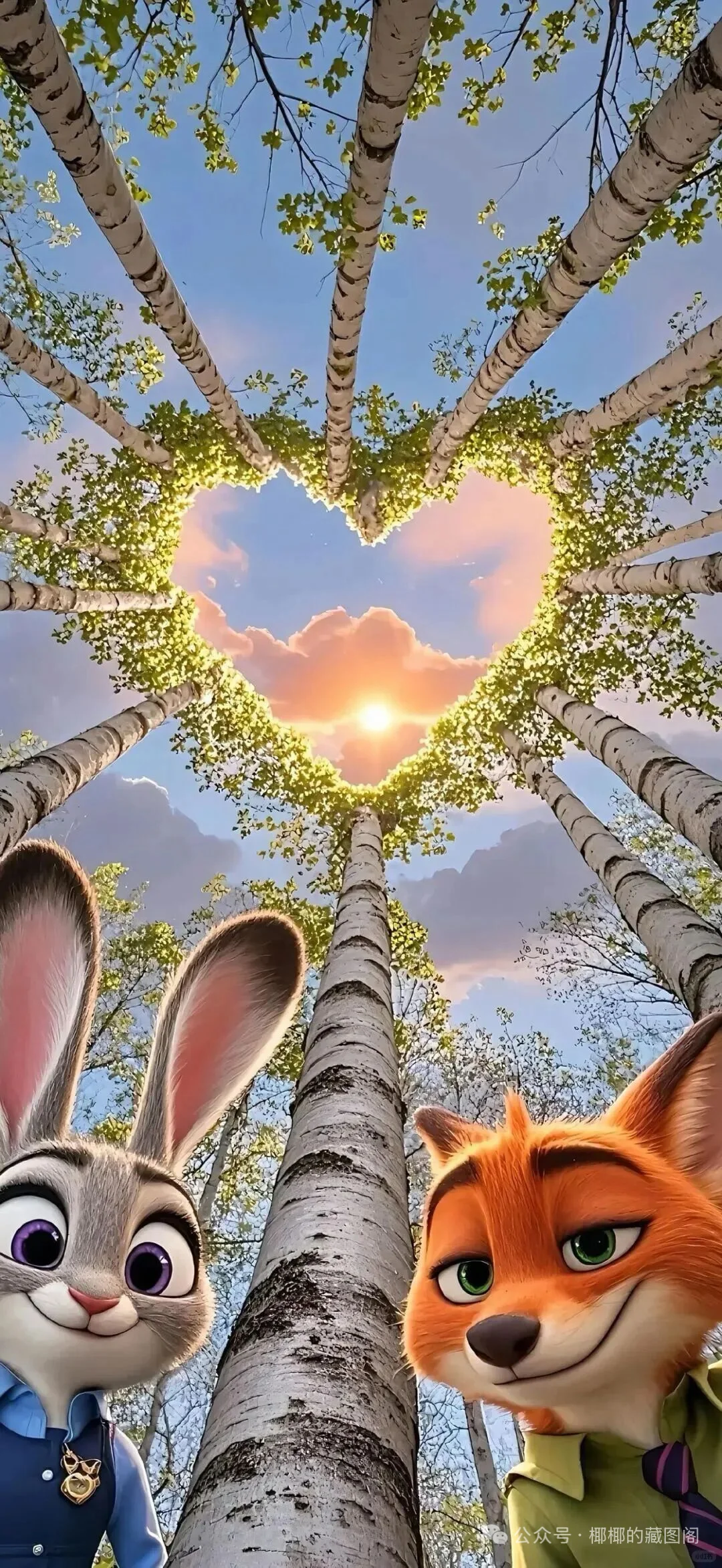 尼克朱迪之迪士尼高清手机情侣壁纸🦊🐰