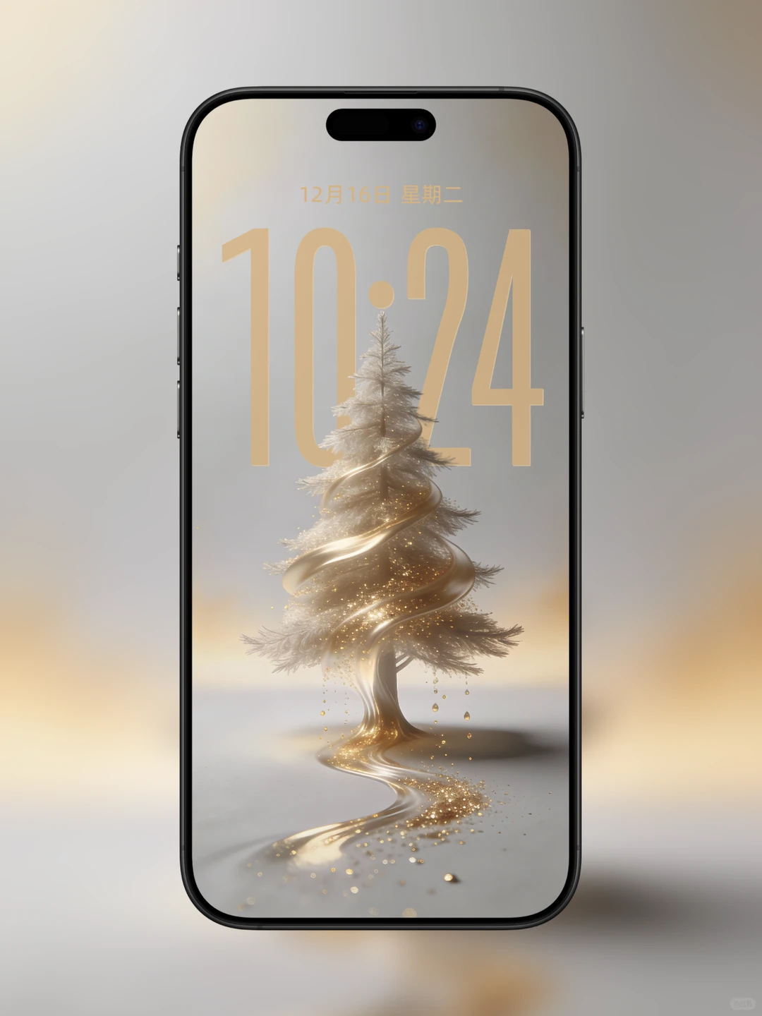 006手机壁纸｜鎏金圣诞树