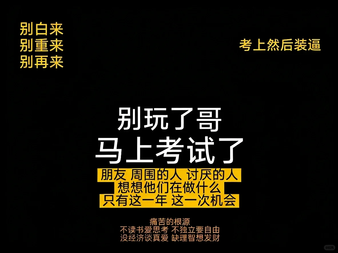 iPad 考试壁纸 边骂边学