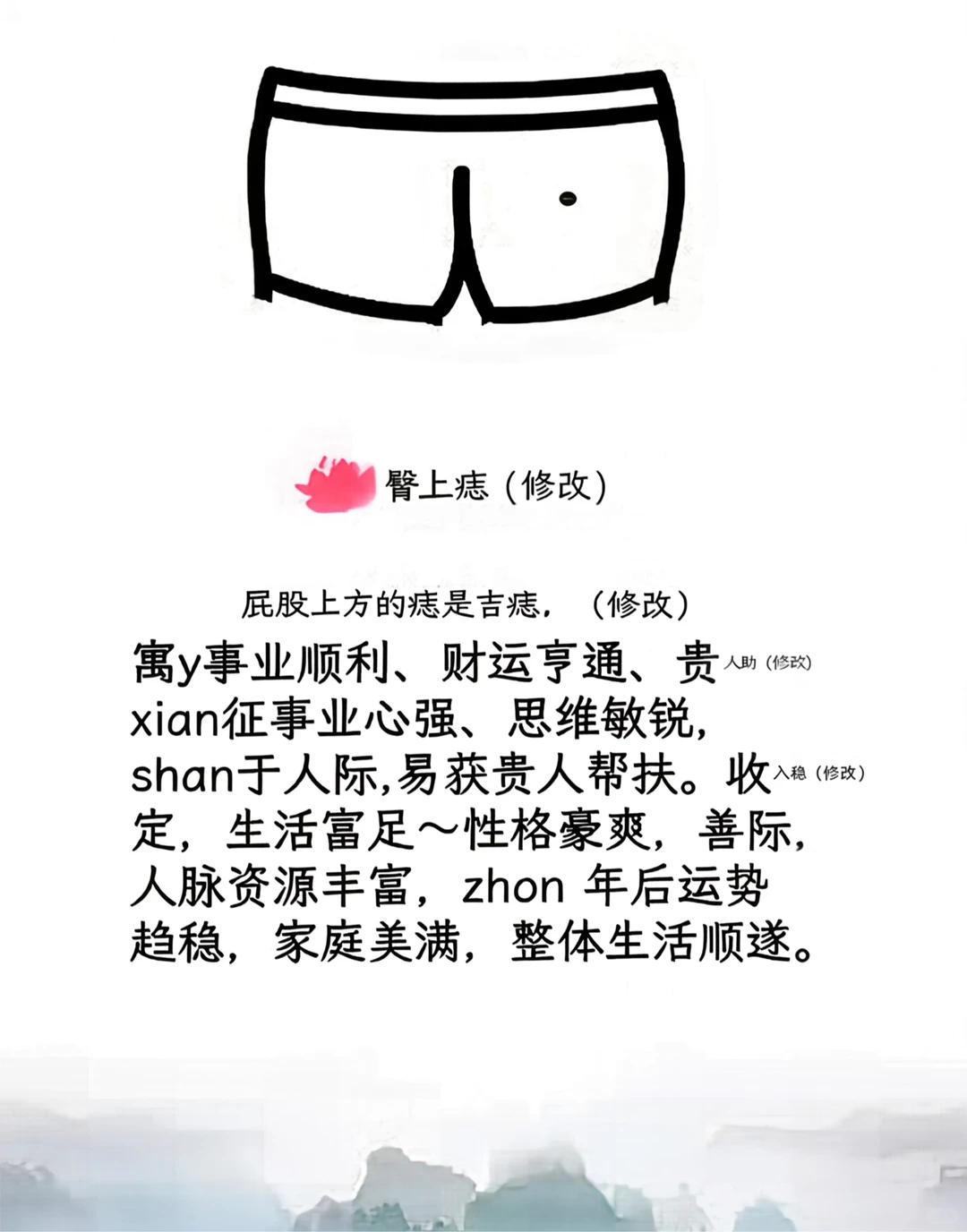 极少人拥有“臀上痣”