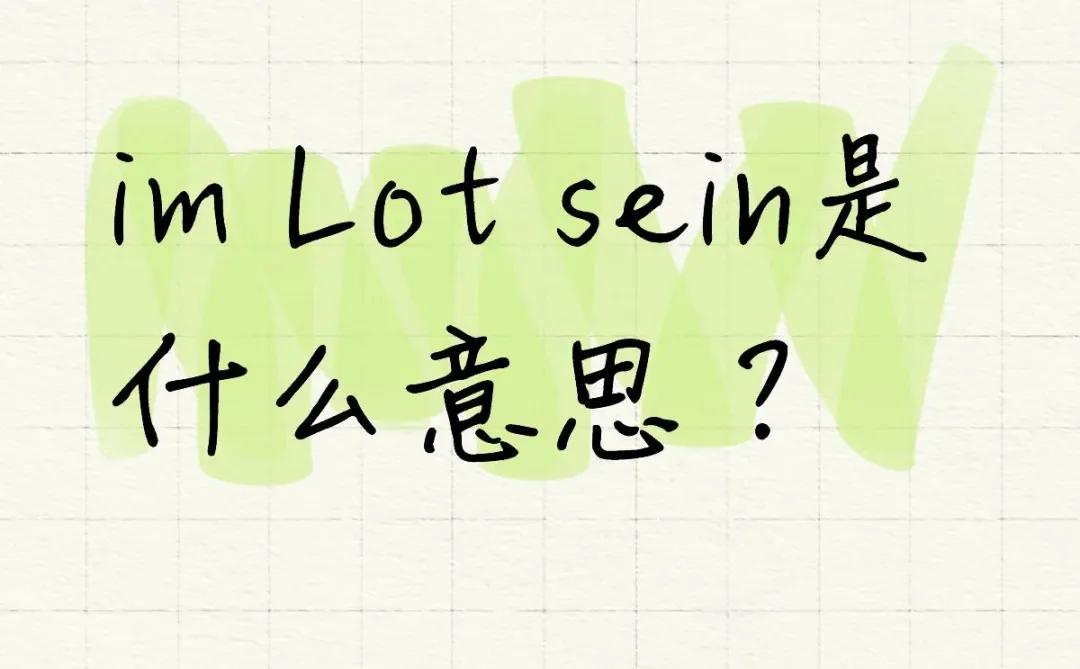 im Lot sein是什么意思？