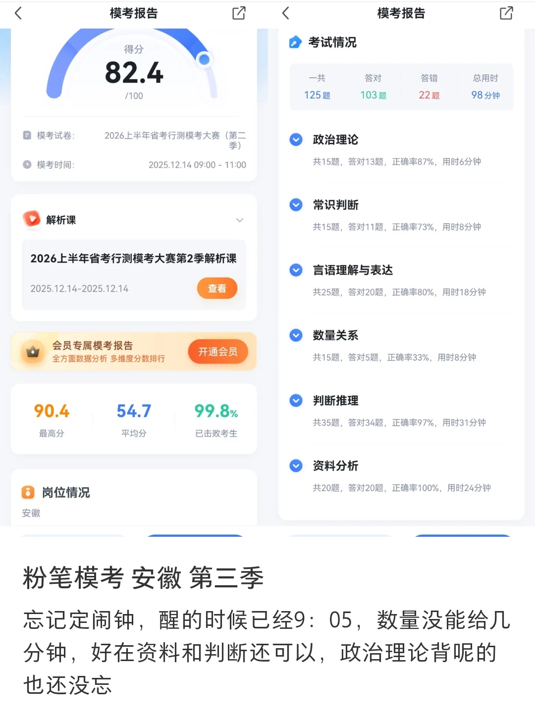 本次粉笔模考，你发挥得怎么样？