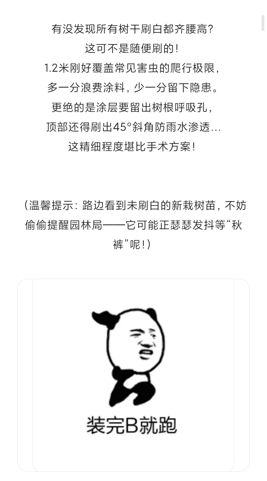 为什么冬天要给树干刷白？