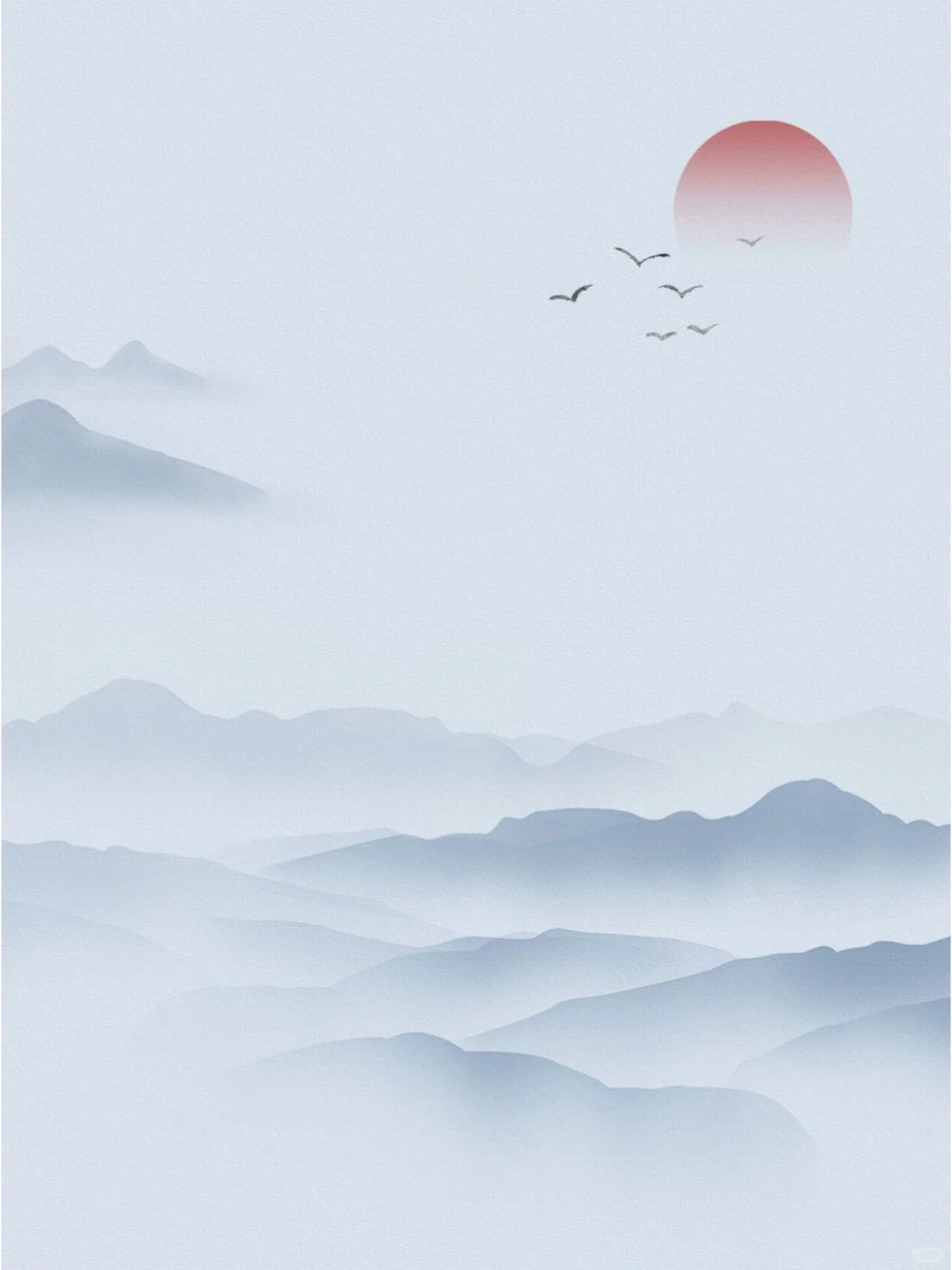 复古古风背景｜水墨背景素材｜山水花背景｜