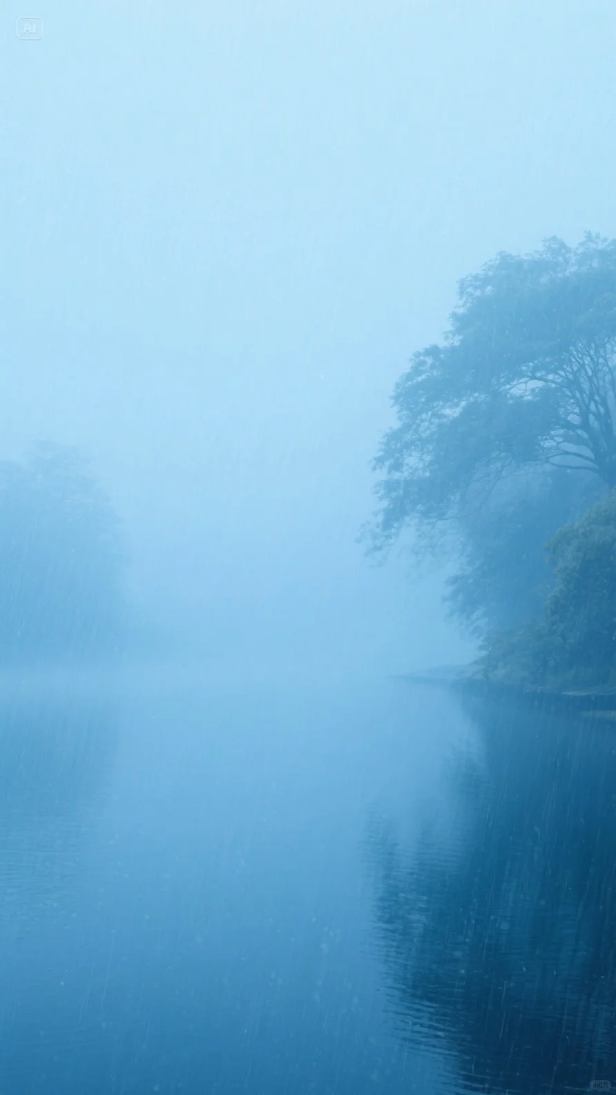 小清新背景图｜天青色等烟雨