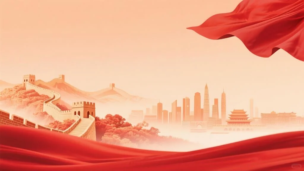 红色PPT背景图片自取