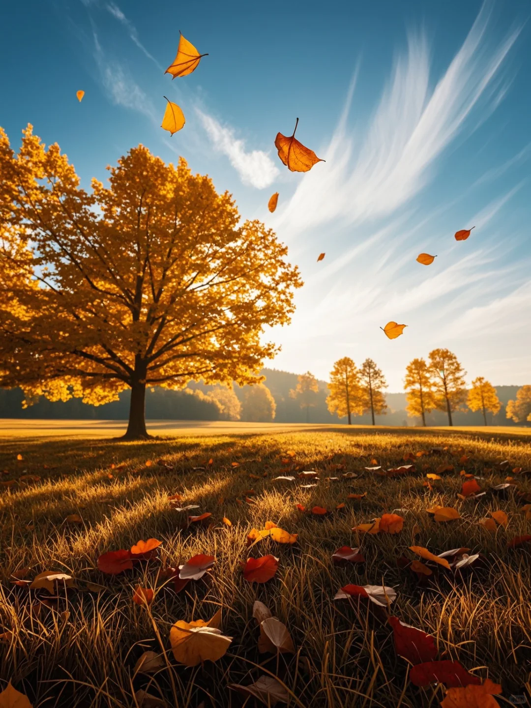 户外秋天的图文背景图超美的