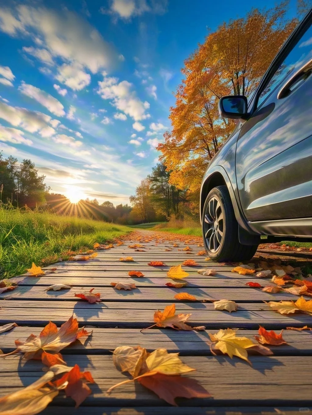 户外秋天的图文背景图超美的