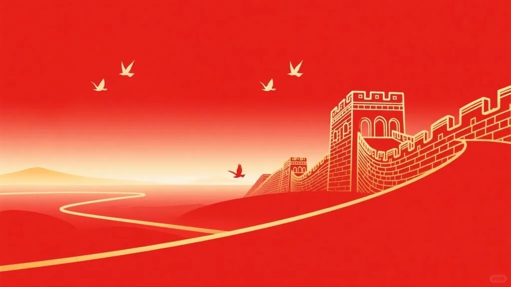 红色PPT背景图片自取