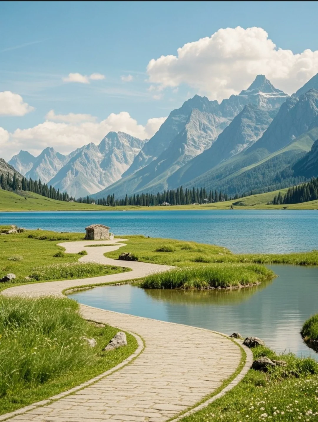 户外山水背景图