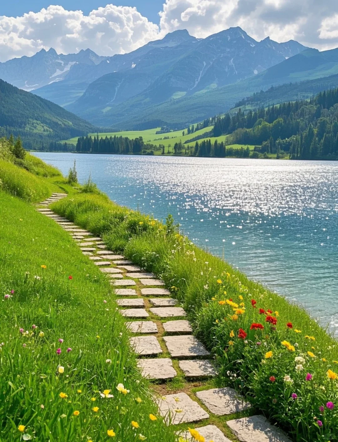 户外山水背景图