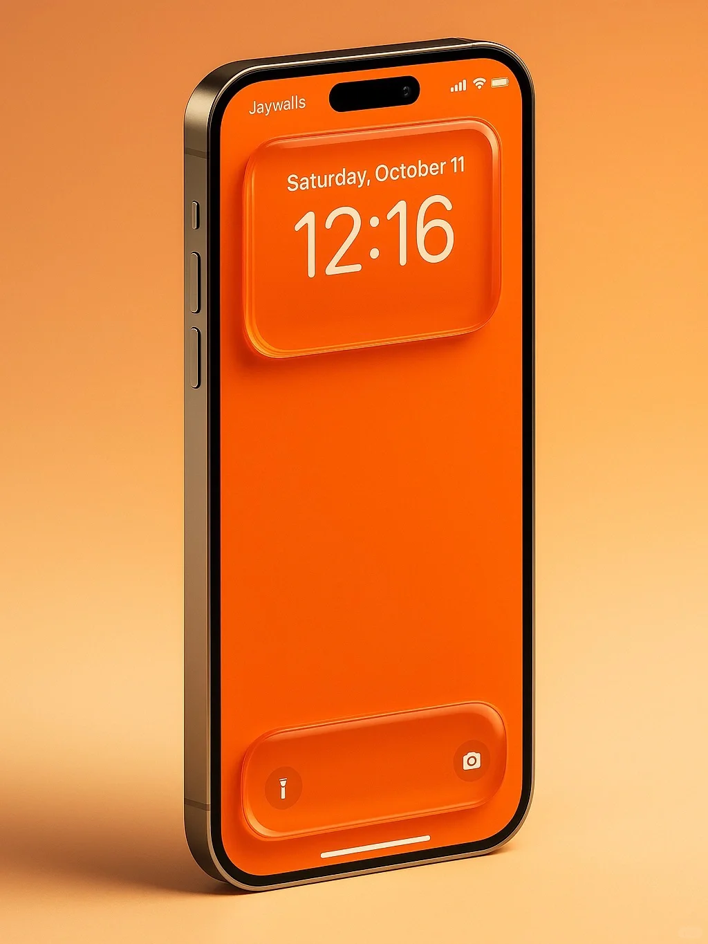 极简浮雕壁纸 · 芥末橙版本