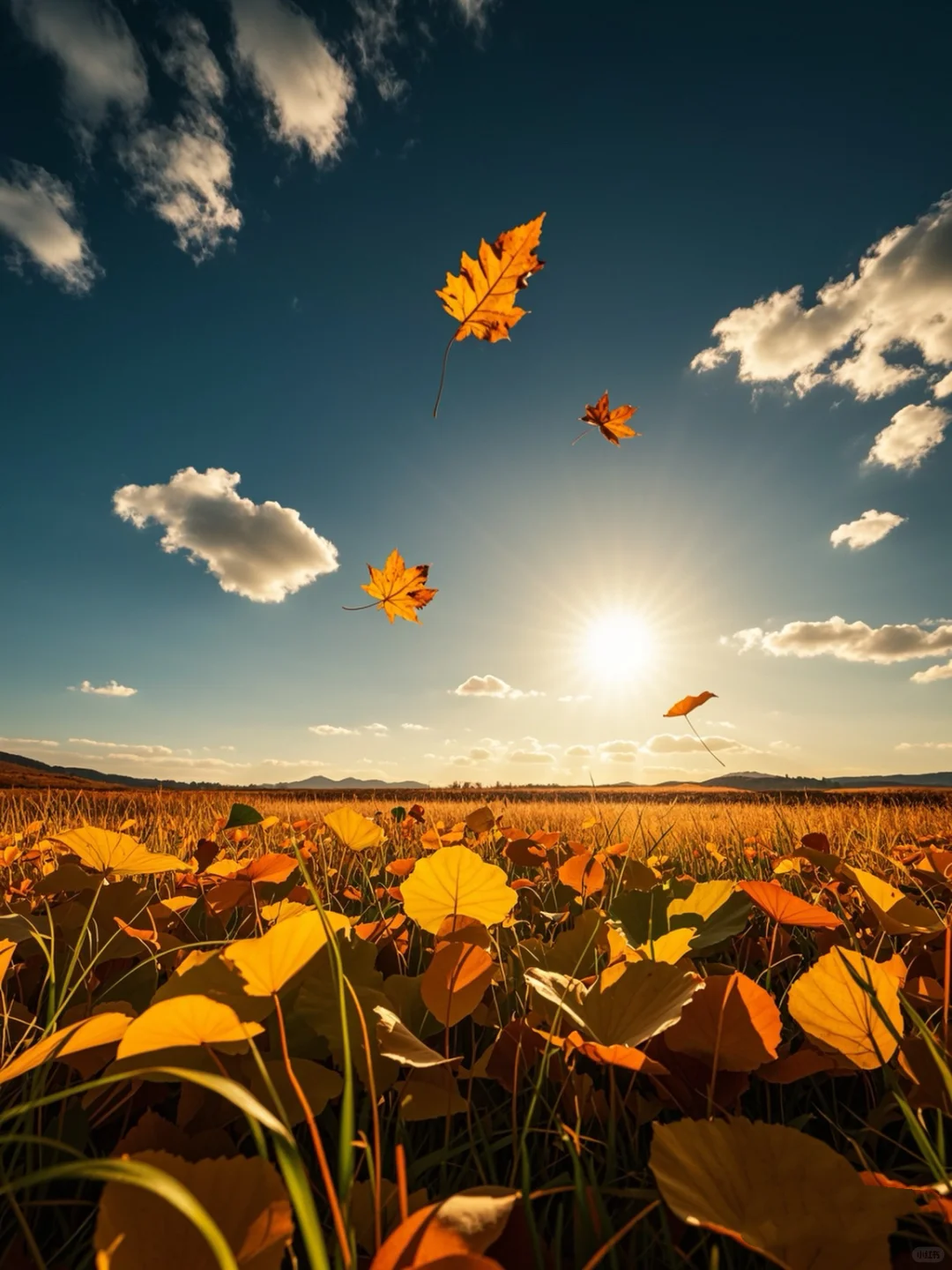 户外秋天的图文背景图超美的