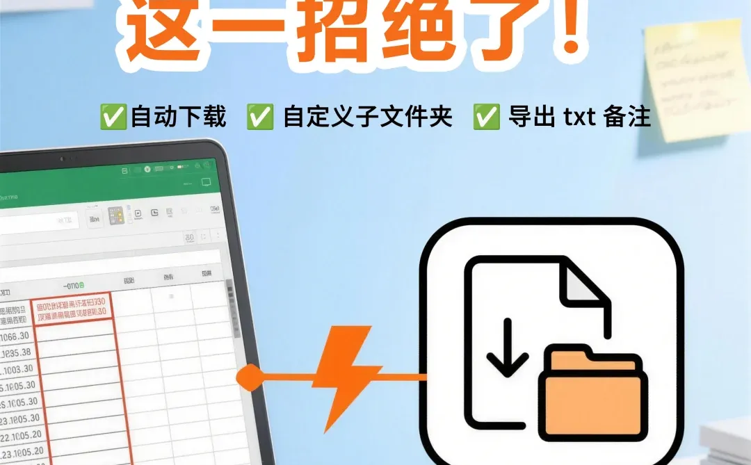 Excel图片链接批量下载？这一招绝了！⚡