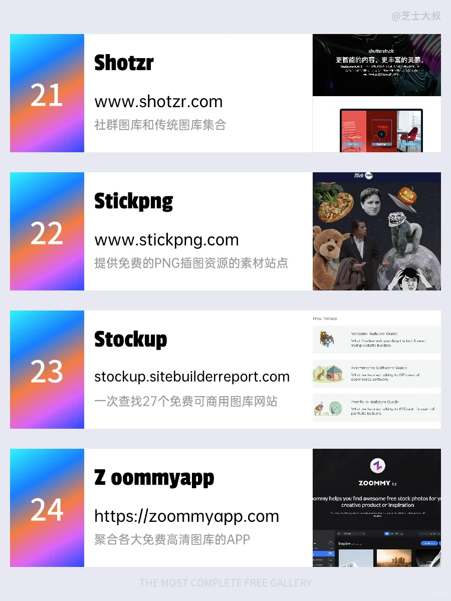 收藏！分享6年来我收藏的32个免费图库