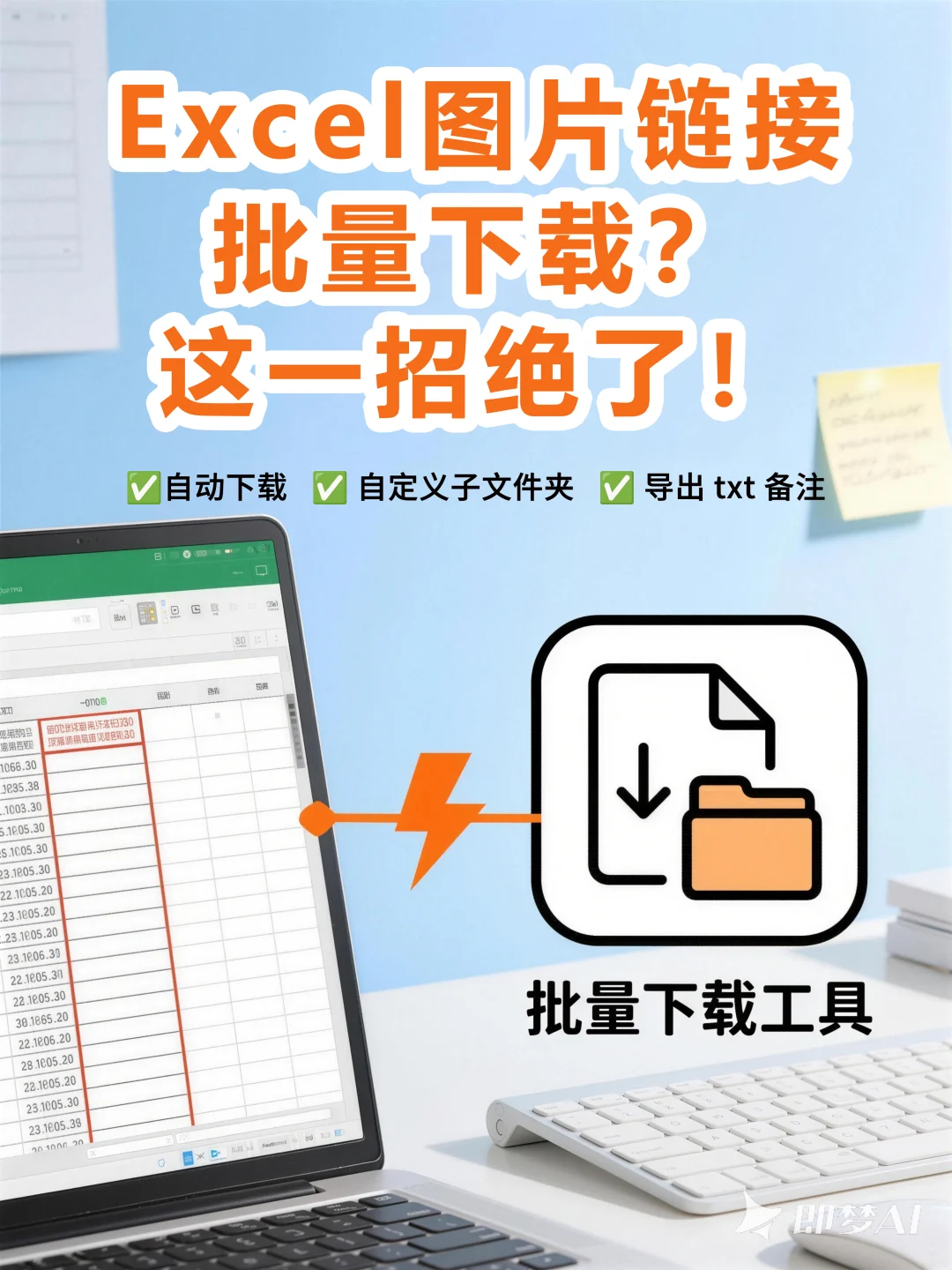 Excel图片链接批量下载？这一招绝了！⚡