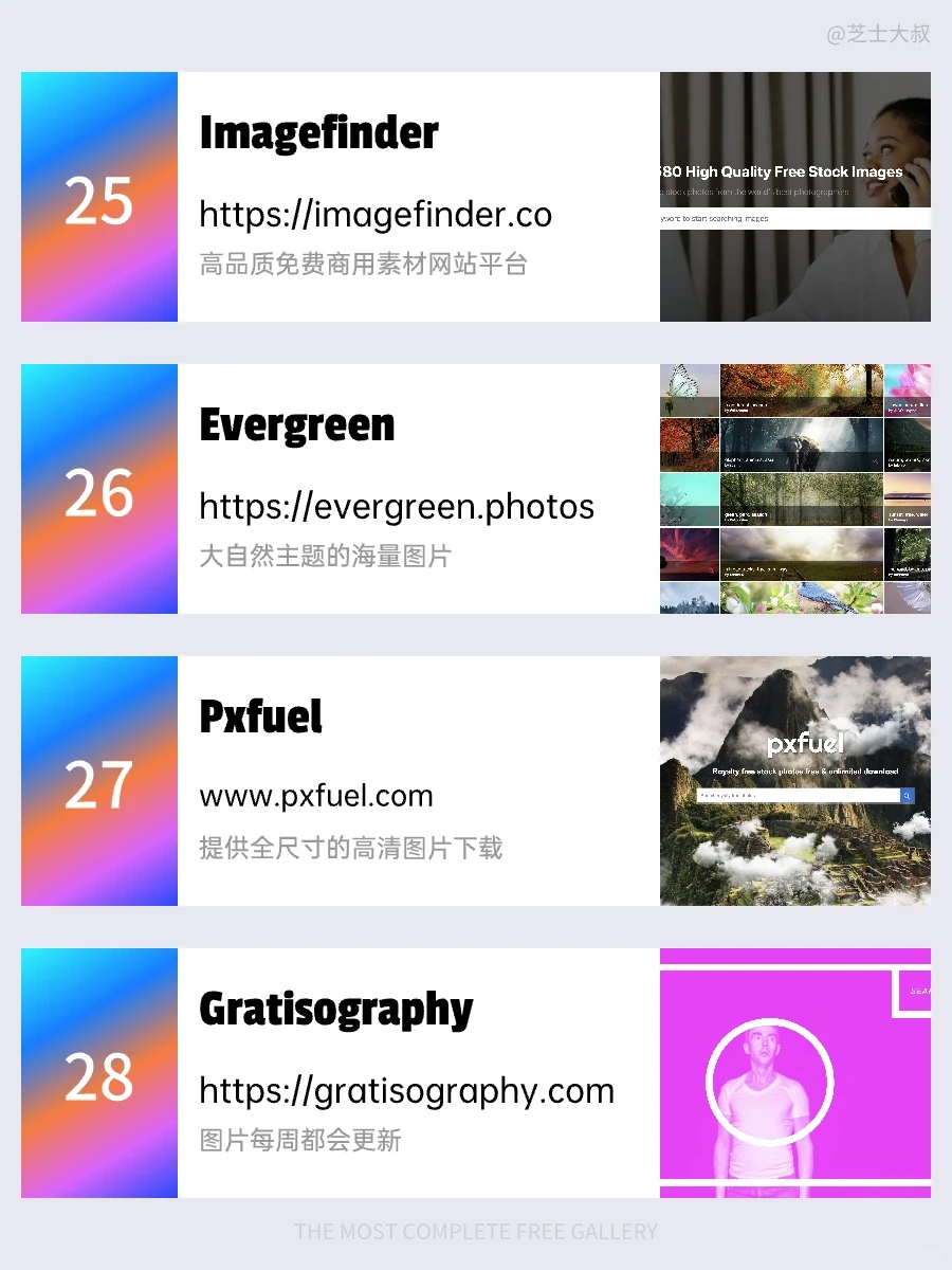 收藏！分享6年来我收藏的32个免费图库