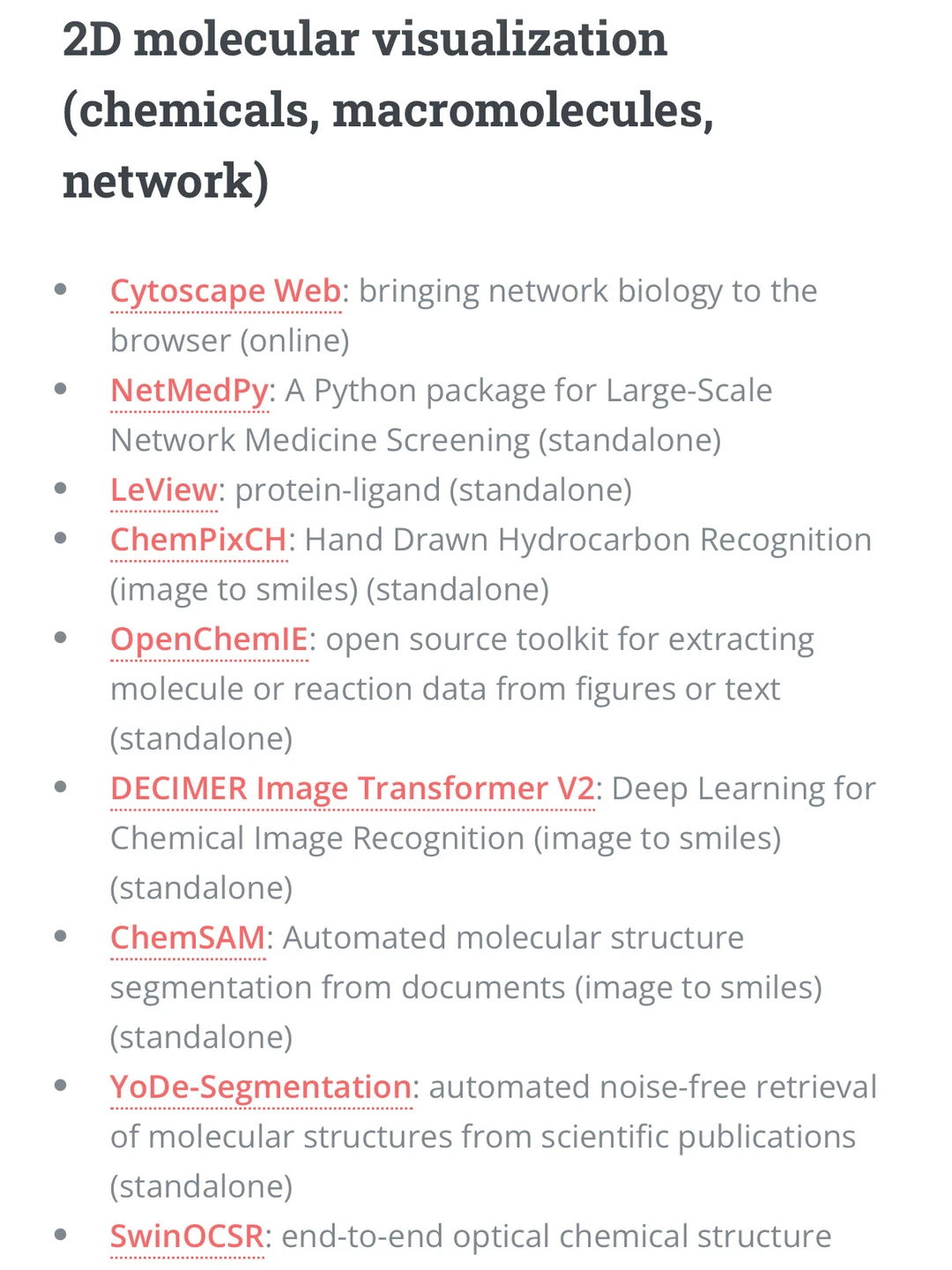 分子对接、虚拟筛选——所有工具网站合集