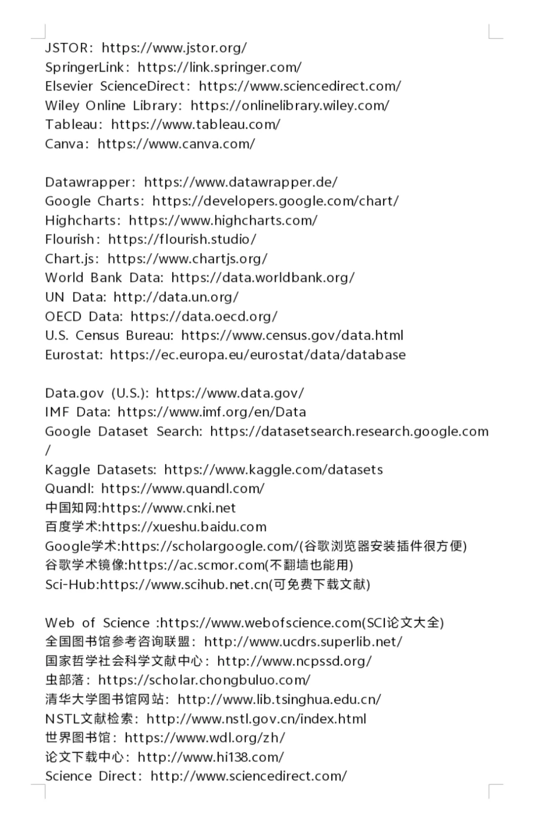 ✔️科研工具网站合集推荐