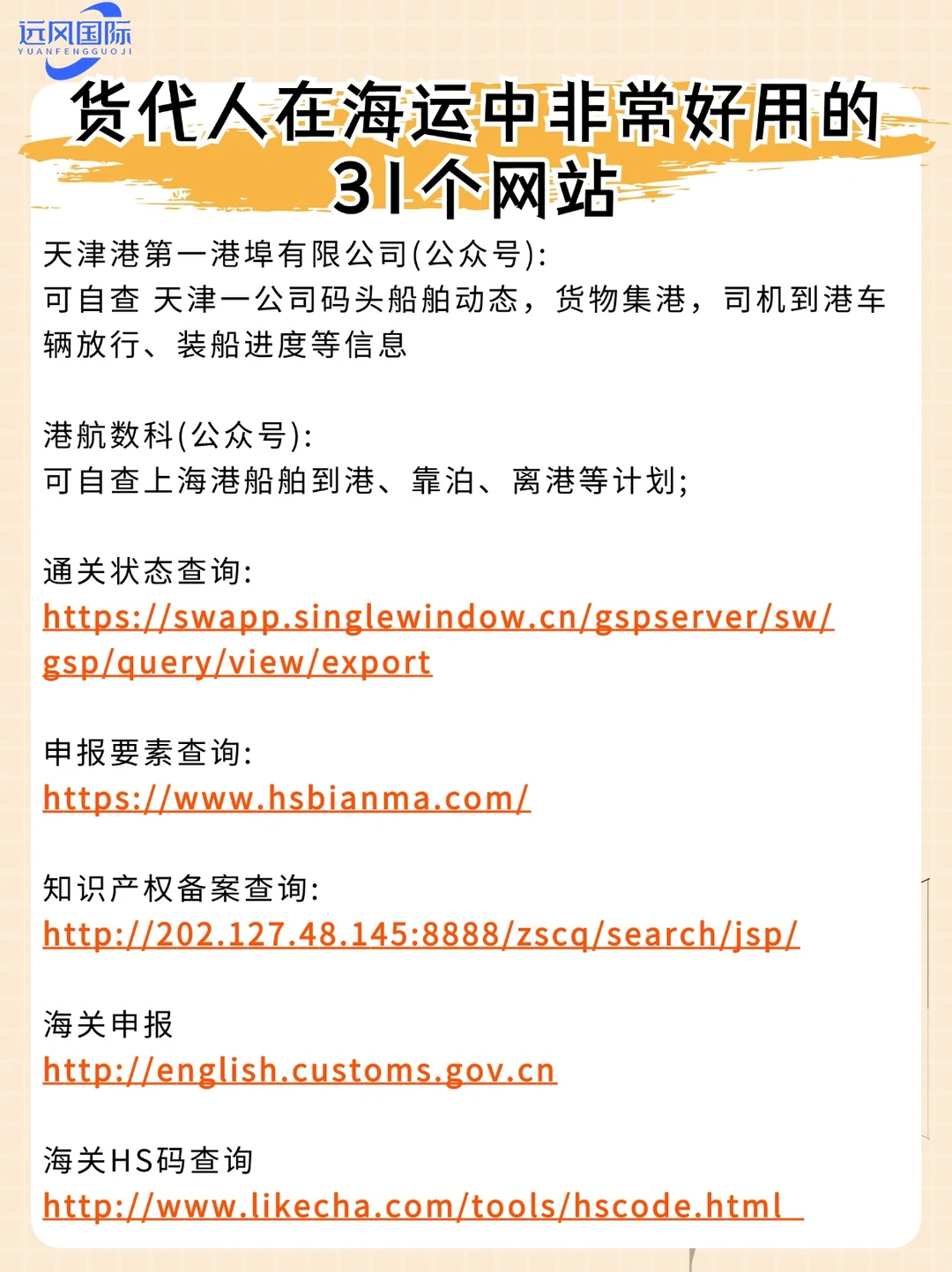 货代人在海运中很好用网站推荐，值得收藏