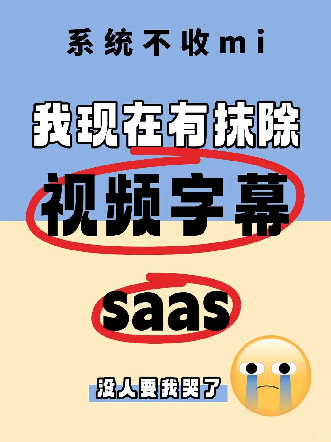 我现在有抹除视频去字幕saas系统没人要！